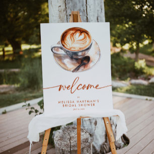 Kaffee Liebe Braut Brautparty Willkommen Poster
