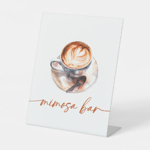 Kaffee Liebe Braut Mimosa Bar Sockelschild