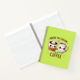 Kaffee+Liebe+Creme+Notebook+Journalisten+Geschenk Notizblock