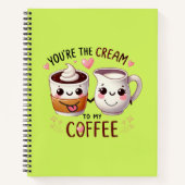 Kaffee+Liebe+Creme+Notebook+Journalisten+Geschenk Notizblock (Vorderseite)