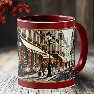 Kaffee Liebe Französische Retro-Bäckerei Paris Kaffeetasse