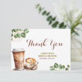 Kaffee Liebe ist Brennen Danke Karte (Stehend Vorderseite)