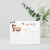Kaffee Liebe ist Brewing Brautparty Rezept Card Einladung (Stehend Vorderseite)