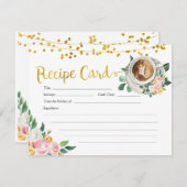 Kaffee Liebe ist Brewing Brautparty Rezept Card Einladung (Vorne/Hinten)