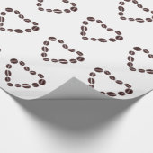 Kaffee Liebe Kaffeeban Herz Geschenkpapier (Ecke)