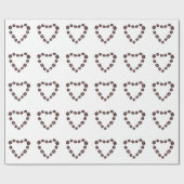 Kaffee Liebe Kaffeeban Herz Geschenkpapier (Flach)