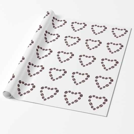 Kaffee Liebe Kaffeeban Herz Geschenkpapier (Ungerollt)