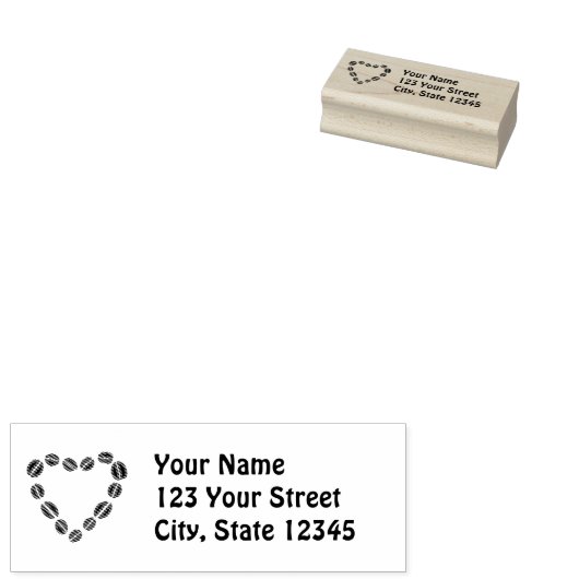 Kaffee Liebe Kaffeeban Herz Gummistempel (Stempel)