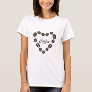 Kaffee Liebe Kaffeeban Herz T-Shirt