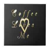 Kaffee Liebe mich. Fliese (Vorderseite)