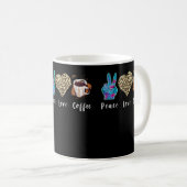 Kaffee Liebe Peace Leopard Herzprogramm Code Coffe Kaffeetasse (VorderseiteRechts)