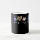 Kaffee Liebe Peace Leopard Herzprogramm Code Coffe Kaffeetasse (Mittel)