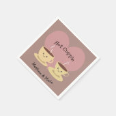 Kaffee Liebe Puppe Serviette (Ecke)