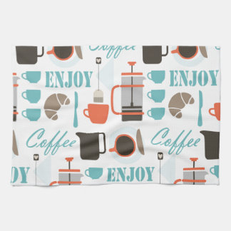 Kaffee-Liebe und café Muster Geschirrtuch