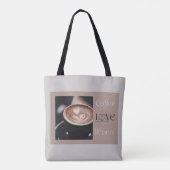 Kaffee LIEBE Wiederholung – Modernes Geschenk für Tasche (Rückseite)