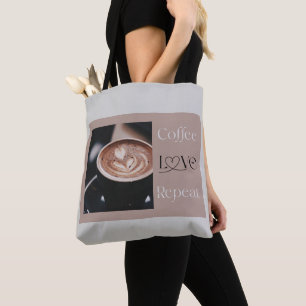 Kaffee LIEBE Wiederholung – Modernes Geschenk für  Tasche
