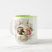 Kaffee & Liebe  Zweifarbige Tasse (Vorderseite Links)