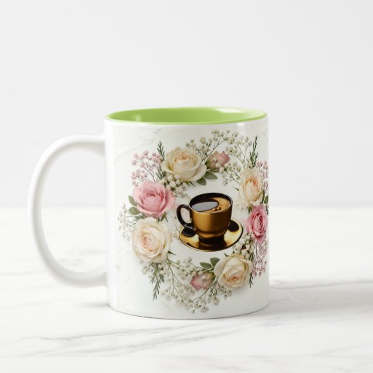 Kaffee & Liebe  Zweifarbige Tasse (Links)