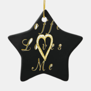 Kaffee Lieben mich. Keramik Ornament