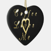 Kaffee Lieben mich. Keramik Ornament (Rechts)