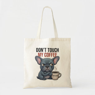 Kaffee-liebende blaue Französische Bulldogge-Tasch Tragetasche