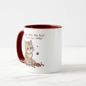 Kaffee liebende Kitten-Tasse Tasse (Vorderseite Links)