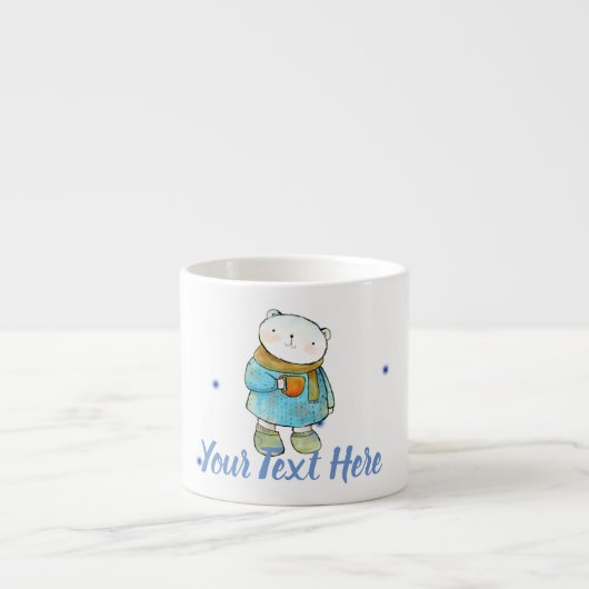 Kaffee liebende Polar Bär Custom Espressotasse (Vorderseite)