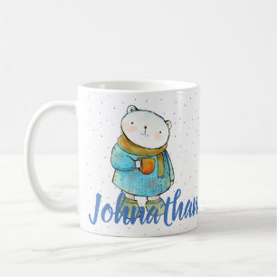 Kaffee liebende Polar Bär Custom Kaffeetasse
