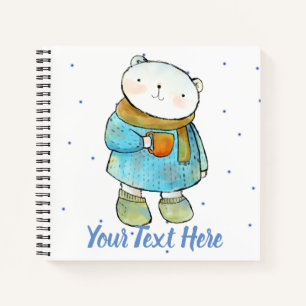 Kaffee liebende Polar Bär Custom Notizblock