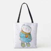 Kaffee liebende Polar Bär Custom Tasche (Rückseite)