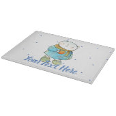 Kaffee liebender Polarbär Schneidebrett (Ecke)