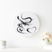 Kaffee-Liebeuhr Große Wanduhr (Zuhause)