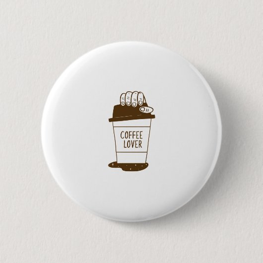 Kaffee Liebhaber Button (Vorderseite)