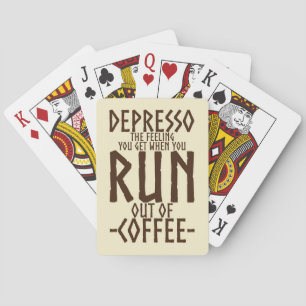 Kaffee Liebhaber Depresso Kunstwerk Spielkarten