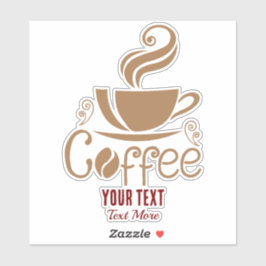 Kaffee-Liebhaber-Design – Minimales Kaffee-Tassen- Aufkleber
