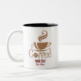 Kaffee-Liebhaber-Design – Minimales Kaffee-Tassen- Zweifarbige Tasse