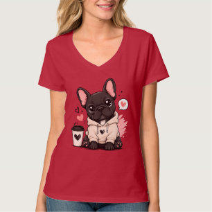 Kaffee-Liebhaber-Design, süßes Hundegeschenk T-Shirt