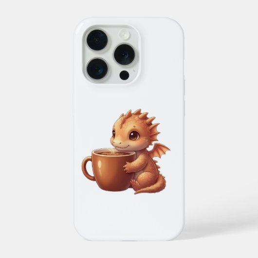 Kaffee Liebhaber Drache iPhone Hülle (Rückseite)