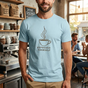 Kaffee-Liebhaber-Espressotasse-Grafik-Shirt T-Shirt