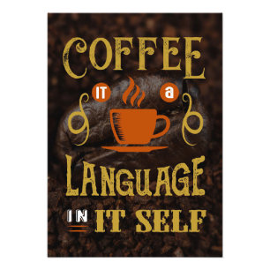 Kaffee-Liebhaber-Kaffee-Sprache Fotodruck