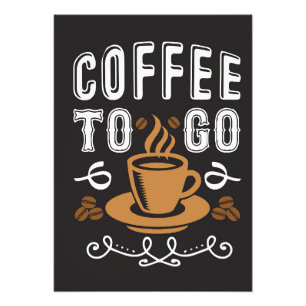 Kaffee-Liebhaber Kaffee To Go Fotodruck