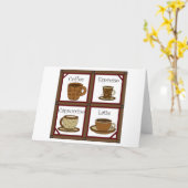 Kaffee-Liebhaber Karte (Gelbe Blume)