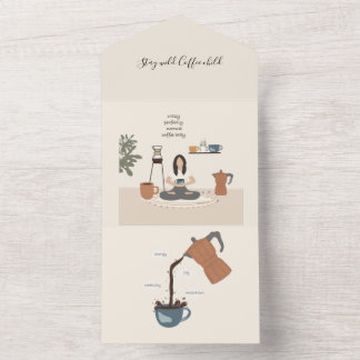 Kaffee-Liebhaber-Karte All In One Einladung