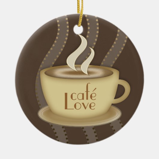 Kaffee-Liebhaber Keramik Ornament (Vorne)