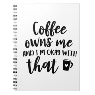 Kaffee Liebhaber Koffein Süchtiger Kaffee Besitzt  Notizblock