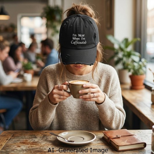 Kaffee Liebhaber Koffeiniert Bestickte Baseballkappe