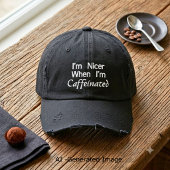 Kaffee Liebhaber Koffeiniert Bestickte Baseballkappe