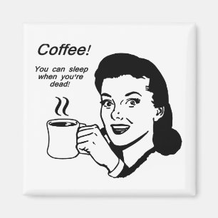 Kaffee-Liebhaber-lustiger 2 Zoll-Quadrat-Magnet Magnet