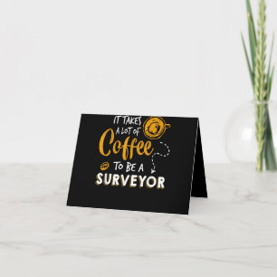 Kaffee Liebhaber Lustiger Vermesser Ingenieur Bauw Dankeskarte