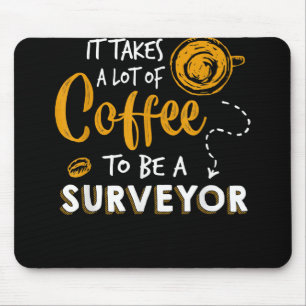 Kaffee Liebhaber Lustiger Vermesser Ingenieur Bauw Mousepad